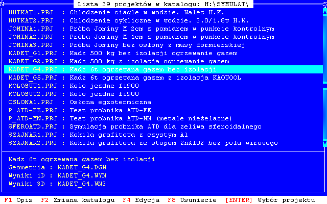Lista projektów